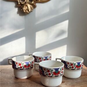 Kathy Winkle Vintage Teacups - Set of 4